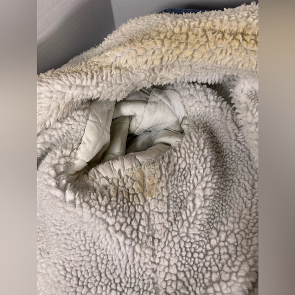 Vintage Levis San Francisco Denim Jean Trucker Jacket Size 50 R Sherpa Lined USA - Picture 12 of 13